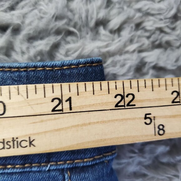 Melissa McCarthy & Seven7 Jeans Womens 24W Blue Skinny Distressed Denim Stretch - Picture 7 of 14